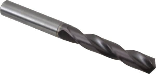 Guhring - 25/64" 140° Solid Carbide Jobber Drill - FIREX Finish, Right Hand Cut, Spiral Flute, Straight Shank, 103mm OAL, SU Point - Benchmark Tooling