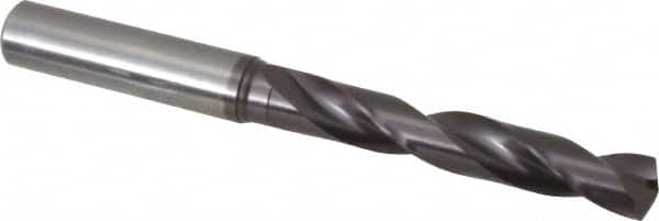 Guhring - 27/64" 140° Solid Carbide Jobber Drill - FIREX Finish, Right Hand Cut, Spiral Flute, Straight Shank, 118mm OAL, SU Point - Benchmark Tooling