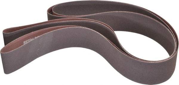 Norton - 2" Wide x 132" OAL, 80 Grit, Aluminum Oxide Abrasive Belt - Aluminum Oxide, Medium, Coated, X Weighted Cloth Backing, Series R228 - Benchmark Tooling