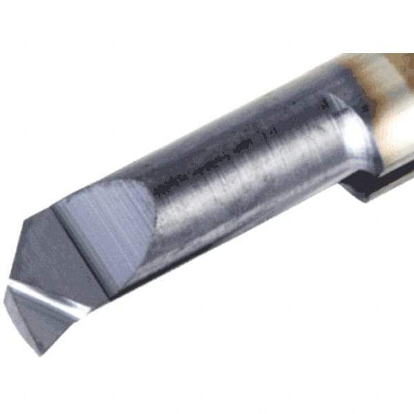 Iscar - 2mm Min Bore Diam, 14mm Max Bore Depth, 4mm Shank Diam, Chamfering & Corner Radius Boring Bar - 0.002" Corner Radius, Left Hand Cut, Solid Carbide, TiAlN Finish - Exact Industrial Supply