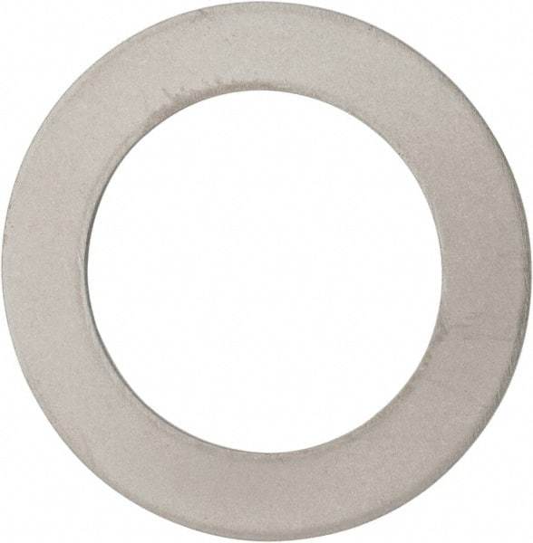 Made in USA - 0.03" Thick, 1" Inside x 1-1/2" OD, Round Shim - 7/8" Screw, Uncoated 316 Stainless Steel - Benchmark Tooling