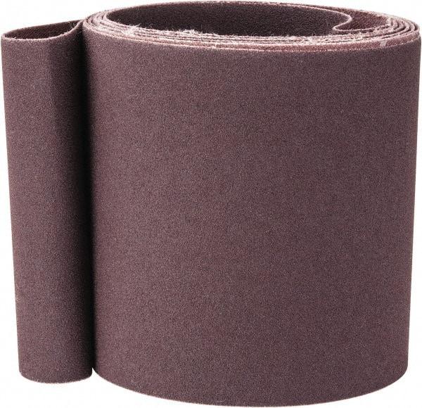 Norton - 4" Wide x 132" OAL, 120 Grit, Aluminum Oxide Abrasive Belt - Aluminum Oxide, Fine, Coated, X Weighted Cloth Backing, Series R228 - Benchmark Tooling