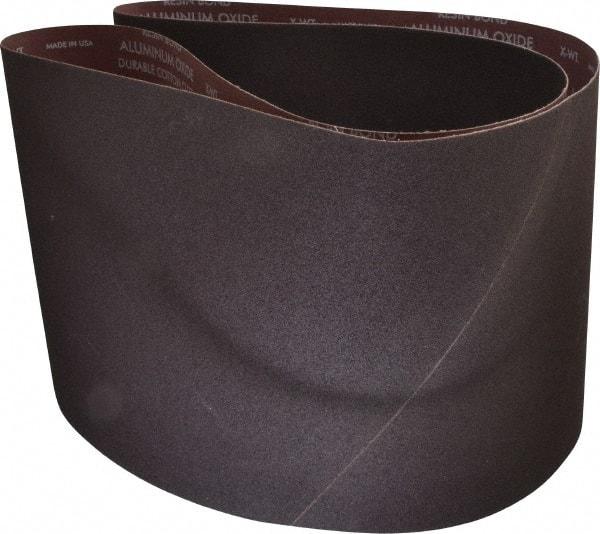 Norton - 10" Wide x 70-1/2" OAL, 80 Grit, Aluminum Oxide Abrasive Belt - Aluminum Oxide, Medium, Coated, X Weighted Cloth Backing, Series R228 - Benchmark Tooling