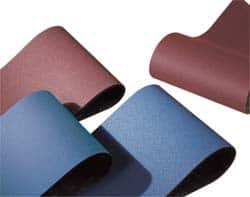 Norton - 37" Wide x 60" OAL, 150 Grit, Aluminum Oxide Abrasive Belt - Aluminum Oxide, Very Fine, Coated, X Weighted Cloth Backing, Series R215 - Benchmark Tooling