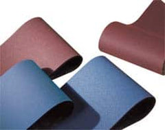 Norton - 25" Wide x 48" OAL, 100 Grit, Aluminum Oxide Abrasive Belt - Aluminum Oxide, Fine, Coated, Series R228 - Benchmark Tooling