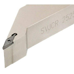 Iscar - SVJC, Right Hand Cut, 93° Lead Angle, 20mm Shank Height x 20mm Shank Width, Neutral Rake Indexable Turning Toolholder - 125mm OAL, VC.T Insert Compatibility, Series Isoturn - Benchmark Tooling