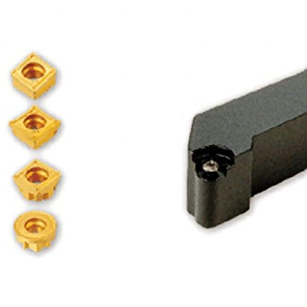 Iscar - SUXC, Left Hand Cut, 25mm Shank Height x 25mm Shank Width, Neutral Rake Indexable Turning Toolholder - 150mm OAL, SC.. Insert Compatibility, Series ChamTurn - Benchmark Tooling