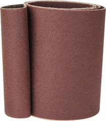 Tru-Maxx - 4" Wide x 54" OAL, 180 Grit, Aluminum Oxide Abrasive Belt - Aluminum Oxide, Very Fine, Coated, X Weighted Cloth Backing - Benchmark Tooling