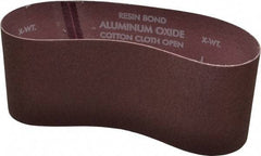 Norton - 4" Wide x 24" OAL, 80 Grit, Aluminum Oxide Abrasive Belt - Aluminum Oxide, Medium, Coated, X Weighted Cloth Backing, Series R228 - Benchmark Tooling