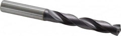 Kennametal - 7/16" 140° Solid Carbide Jobber Drill - TiAlN Finish, Right Hand Cut, Spiral Flute, Straight Shank, 4.6457" OAL, Standard Point - Benchmark Tooling