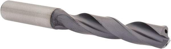 Kennametal - 33/64" 140° Solid Carbide Jobber Drill - TiAlN Finish, Right Hand Cut, Spiral Flute, Straight Shank, 4.8819" OAL, Standard Point - Benchmark Tooling