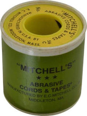 Made in USA - 3/32" Wide, 180 Grit Crocus Abrasive Tape - 50' Long, Very Fine Grade - Benchmark Tooling
