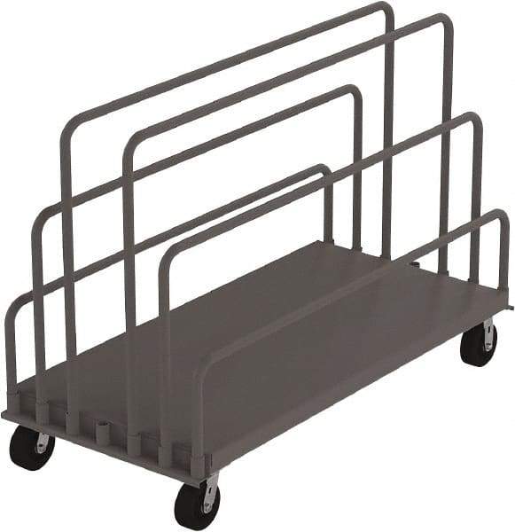 Jamco - 2,000 Lb Capacity Adjustable Sheet & Panel Truck - Steel Deck, 36" OAW, 9" Platform Height - Benchmark Tooling