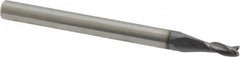 SGS - 3/32", 9/32" LOC, 1/8" Shank Diam, 1-1/2" OAL, 3 Flute, Solid Carbide Square End Mill - Single End, AlTiN Finish, Spiral Flute, 30° Helix, Centercutting, Right Hand Cut, Right Hand Flute, Series 5 - Benchmark Tooling