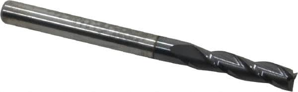 SGS - 1/8", 1/2" LOC, 1/8" Shank Diam, 1-1/2" OAL, 3 Flute, Solid Carbide Square End Mill - Single End, AlTiN Finish, Spiral Flute, 30° Helix, Centercutting, Right Hand Cut, Right Hand Flute, Series 5 - Benchmark Tooling