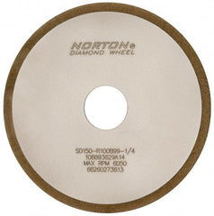 Norton - 6" Diam x 1-1/4" Hole x 1/8" Thick, 150 Grit Surface Grinding Wheel - Diamond, Type 1A1, Very Fine Grade, Resinoid Bond - Benchmark Tooling