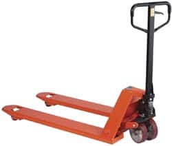 Wesco Industrial Products - 6,600 Lb Capacity, 8" Lift Economy Heavy-Duty Pallet Truck - 3" Min Lift Height, 48" Fork Length x 27" Fork Width, 27" Overall Width - Benchmark Tooling
