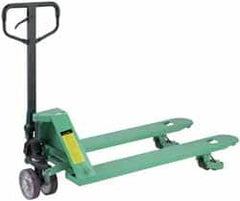 Wesco Industrial Products - 5,000 Lb Capacity, 7" Lift Side Roller Pallet Truck - 3.4" Min Lift Height, 48" Fork Length x 27" Fork Width, 27" Overall Width - Benchmark Tooling