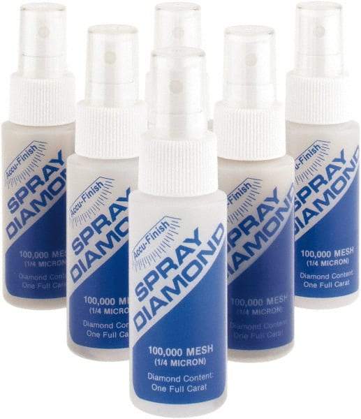 Accu-Finish - 2 oz Diamond Spray Compound - 100,000 Grit, Clear, Use on Ceramic - Benchmark Tooling