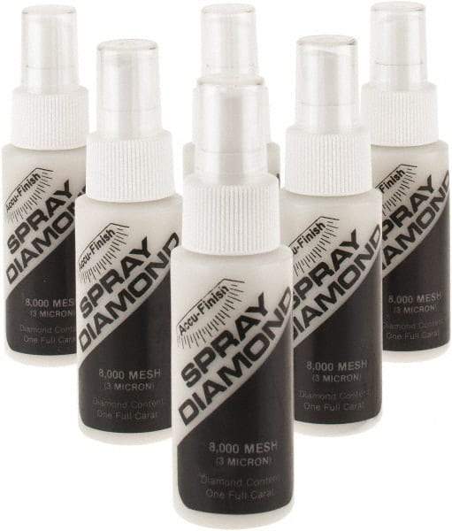 Accu-Finish - 2 oz Diamond Spray Compound - 8,000 Grit, Clear, Use on Ceramic - Benchmark Tooling