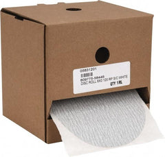 Made in USA - 6" Diam, 120 Grit Silicon Carbide Adhesive PSA Disc - Fine Grade, B Weighted Paper Backing, For Low Speed Dual-Action Sanders, Random Orbital Sanders - Benchmark Tooling