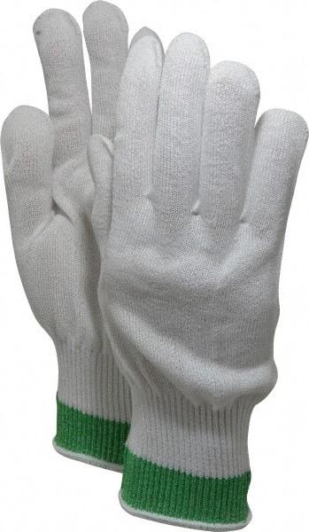 Honeywell - Size XL (10), ANSI Cut Lvl 4, Abrasion Lvl 1, HPPE Fiber Cut Resistant Gloves - Knit Wrist, White, Ambidextrous - Benchmark Tooling