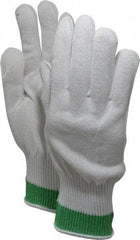 Honeywell - Size XL (10), ANSI Cut Lvl 4, Abrasion Lvl 1, HPPE Fiber Cut Resistant Gloves - Knit Wrist, White, Ambidextrous - Benchmark Tooling