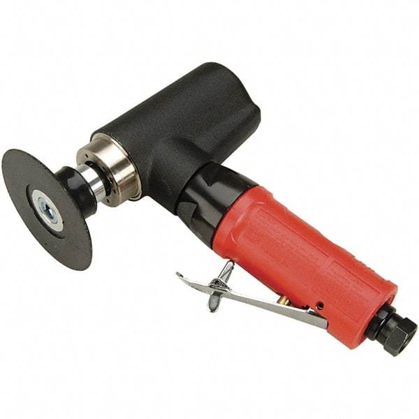 Autobrade Red - 3" Max Disc, 20,000 RPM, Pneumatic Handheld Disc Sander - 22 CFM, 1/4 NPT Inlet, 0.5 hp, 90 psi - Benchmark Tooling