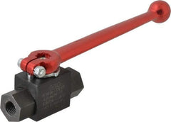 HYDAC - 1/4" Pipe, Carbon Steel Standard Ball Valve - 1 Piece, FNPT x FNPT Ends, Lever Handle, 7,250 WOG - Benchmark Tooling
