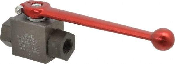 HYDAC - 3/8" Pipe, Carbon Steel Standard Ball Valve - 1 Piece, FNPT x FNPT Ends, Lever Handle, 7,250 WOG - Benchmark Tooling