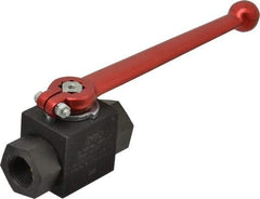 HYDAC - 1/2" Pipe, Carbon Steel Standard Ball Valve - 1 Piece, FNPT x FNPT Ends, Lever Handle, 5,800 WOG - Benchmark Tooling