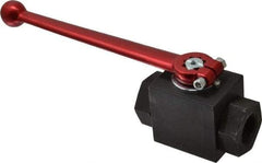 HYDAC - 3/4" Pipe, Carbon Steel Standard Ball Valve - 1 Piece, FNPT x FNPT Ends, Lever Handle, 5,000 WOG - Benchmark Tooling