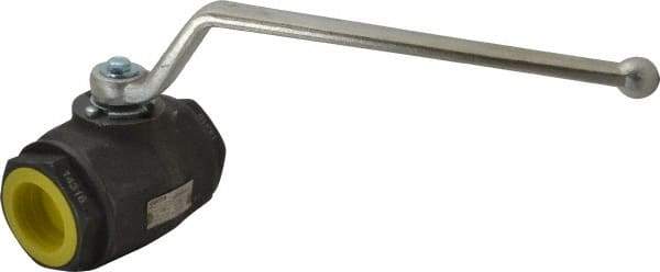 HYDAC - 1-1/2" Pipe, Carbon Steel Standard Ball Valve - 1 Piece, FNPT x FNPT Ends, Lever Handle, 5,000 WOG - Benchmark Tooling