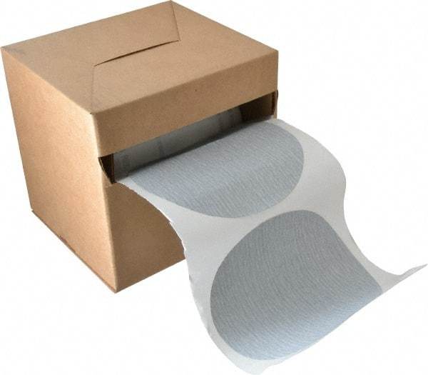 Made in USA - 6" Diam, 320 Grit Silicon Carbide Adhesive PSA Disc - Extra Fine Grade, B Weighted Paper Backing, For Low Speed Dual-Action Sanders, Random Orbital Sanders - Benchmark Tooling