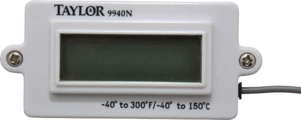 Taylor - -40 to 300°F Digital Panel Thermometer - LCD Display, 1.5 Volts - Benchmark Tooling