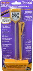 Taylor - -58 to 500°F Pocket Digital Thermometer - LCD Display, 1.5 Volts - Benchmark Tooling