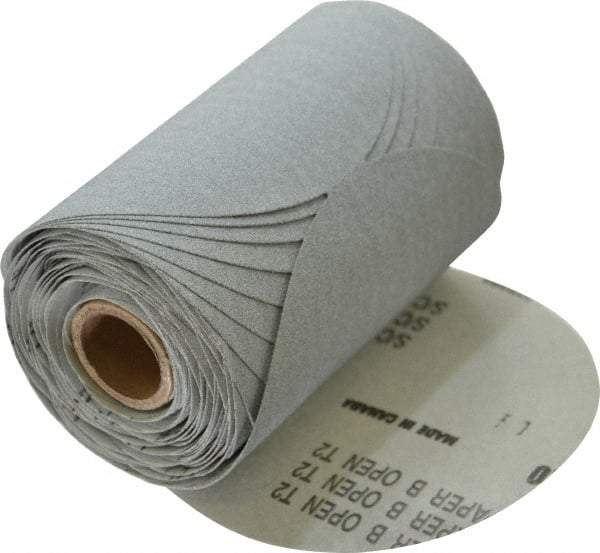 Made in USA - 5" Diam, 120 Grit Silicon Carbide Adhesive PSA Disc - Fine Grade, B Weighted Paper Backing, For Low Speed Dual-Action Sanders, Random Orbital Sanders - Benchmark Tooling