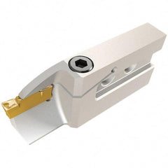 Iscar - 4mm Groove Width, 25mm Max Depth of Cut, Left Hand Cut, HFAI Indexable Grooving Blade - HFPR/L Insert Style, Series Heliface - Benchmark Tooling