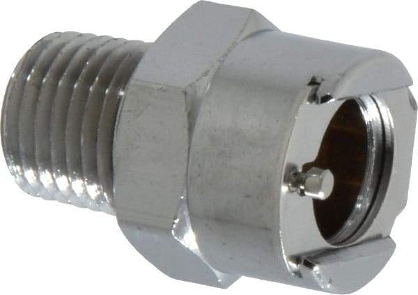 CPC Colder Products - 1/4 NPT Brass, Quick Disconnect, Coupling Body - 250 Max psi, -40 to 180°F, 1.14" OAL x 0.75" Overall Height, Chrome Plated - Benchmark Tooling