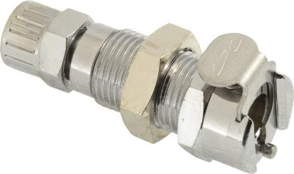 CPC Colder Products - 1/4" Outside Diam, Chrome Plated Brass Push-to-Connect Female Connector - 250 Max psi, Buna Nitrile O-Ring - Benchmark Tooling