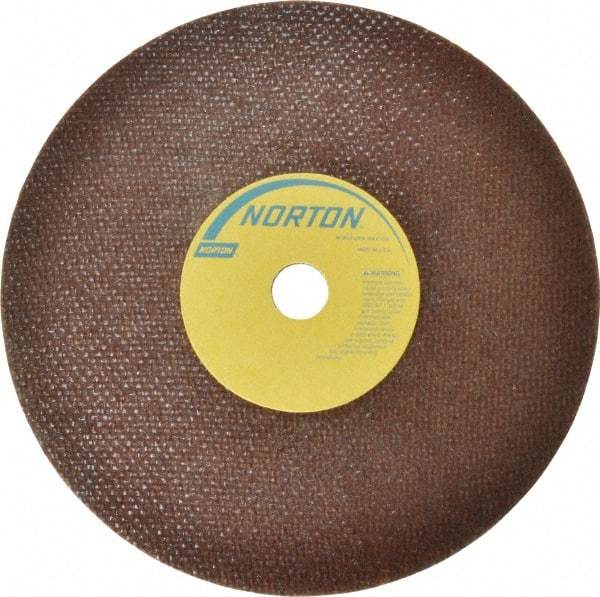 Norton - 7" 60 Grit Aluminum Oxide Cutoff Wheel - 0.035" Thick, 5/8" Arbor, 8,730 Max RPM, Use with Circular Saws - Benchmark Tooling