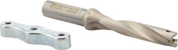 Iscar - 0.551 to 0.567" Diam, 5xD, 2-3/4" Max Depth, 5/8" Shank Diam, 5.4" OAL, Replaceable Tip Drill - IDI-SG, IDI-SK Insert, DCM Toolholder, Series ChamDrill - Benchmark Tooling