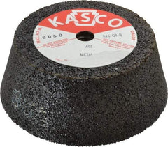 Made in USA - 6" Diam, 2" Overall Thickness, 62 Grit, Type 11 Tool & Cutter Grinding Wheel - Medium Grade, Aluminum Oxide, Q Hardness, 6,050 RPM - Benchmark Tooling