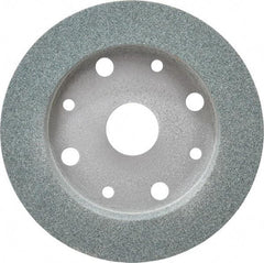 Norton - 6" Diam, 4" Hole Size, 1" Overall Thickness, 60 Grit, Type 2 Tool & Cutter Grinding Wheel - Medium Grade, Silicon Carbide, I Hardness, Vitrified Bond, 3,600 RPM - Benchmark Tooling