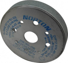 Norton - 6" Diam, 4" Hole Size, 1" Overall Thickness, 80 Grit, Type 2 Tool & Cutter Grinding Wheel - Medium Grade, Silicon Carbide, I Hardness, Vitrified Bond, 3,600 RPM - Benchmark Tooling