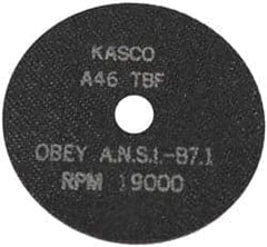 Made in USA - 7" Aluminum Oxide Cutoff Wheel - 1/32" Thick, 1-1/4" Arbor, 8,732 Max RPM, Use with Stationary Tools - Benchmark Tooling