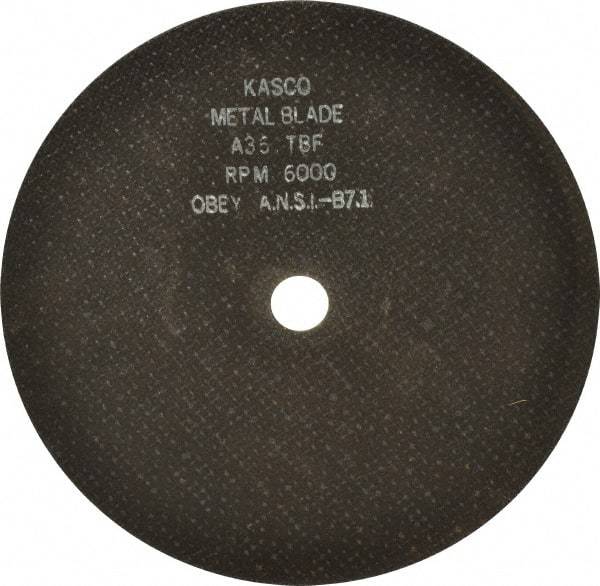 Made in USA - 9" 36 Grit Aluminum Oxide Cutoff Wheel - 1/8" Thick, 7/8" Arbor, 6,000 Max RPM, Use with Angle Grinders - Benchmark Tooling
