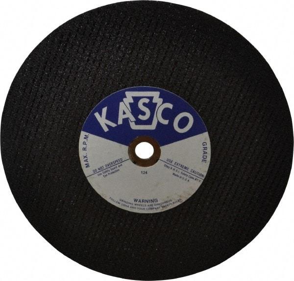 Made in USA - 10" 36 Grit Aluminum Oxide Cutoff Wheel - 1/8" Thick, 5/8" Arbor, 6,500 Max RPM, Use with Stationary Tools - Benchmark Tooling