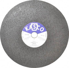 Made in USA - 12" 36 Grit Aluminum Oxide Cutoff Wheel - 1/8" Thick, 1" Arbor, 5,095 Max RPM, Use with Stationary Tools - Benchmark Tooling