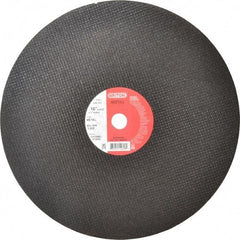 Made in USA - 16" 36 Grit Aluminum Oxide Cutoff Wheel - 5/32" Thick, 1" Arbor, 3,820 Max RPM, Use with Stationary Tools - Benchmark Tooling